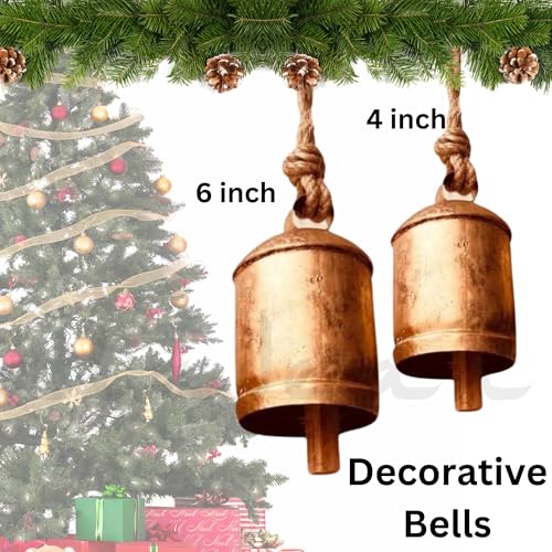 Rustic-Decorative-Bells-Set-of-2-Giant-Harmony-Cow-Bells-Huge-Handmade-Vintage-Christmas-Bells-Golden-Cowbell-Country-Style-Jute-Rope-Hanging-Bell-Wall-Decor-2X-Harmony-Bells-4-6 Rustic Decorative Bells Set of 2 Giant Harmony Cow Bells Huge Handmade Vintage Christmas Bells Golden Cowbell Country Style Jute Rope Hanging Bell Wall Decor 2X Harmony Bells 4 6