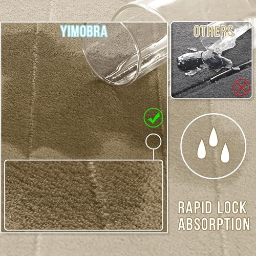image for Yimobra Memory Foam Bath Mat, Super Soft Absorbent Bathroom Rug Non Sl