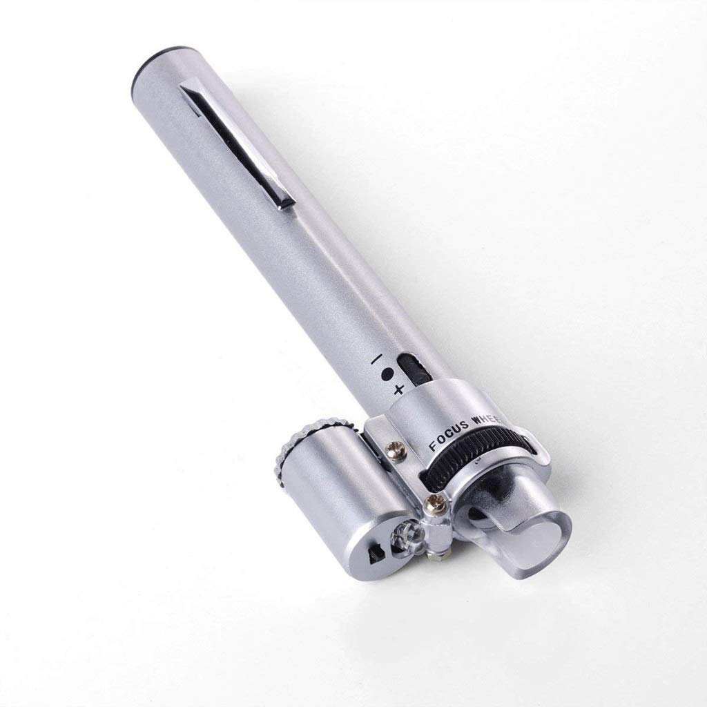 Microscopio de Bolsillo, Lupa iluminante de Lectura Ajustable con Lupa de Escala, Herramienta de Lupa de Vidrio Present