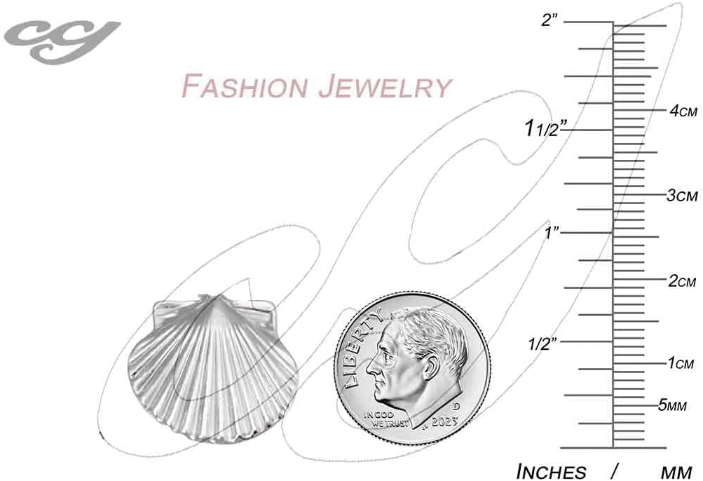Scallop Clam Shell Sea Life Earrings by Cape Cod Jewelry-CCJ