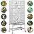 Yaheetech Iron Cockatoo Chinchilla Parrot Bird Pet Cage with Perch Stand and Wheels White