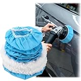 8 Stück Polierhauben Auto Bonnet Polierpad Polierkappe Polieraufsatz Wachshauben Polierpads Set Weiche Motorhaube Baumwoll Polieren für Mehrweg Poliermaschine zum Wachsen Und Autopolieren