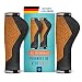 Poignées Vélo Alphatrail Alex - Caoutchouc Amortissant Antidérapant 22mm, Fixation Double Lock-On Pour VTT & Trekking