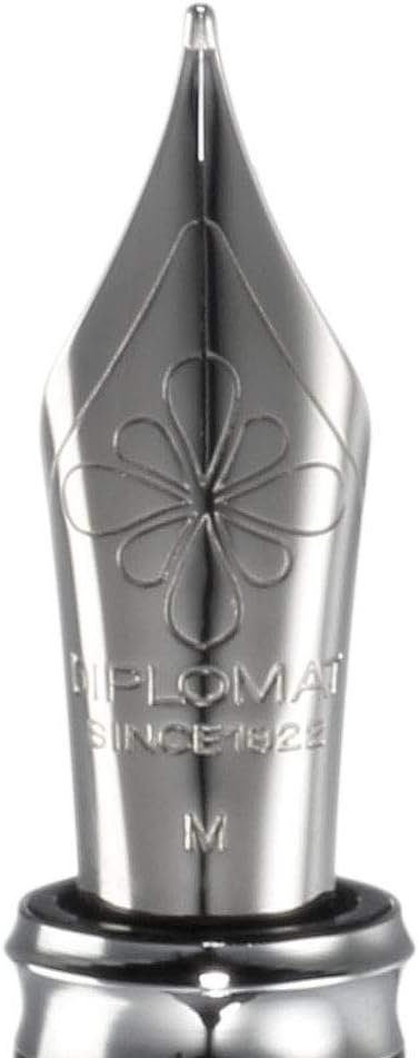 DIPLOMAT Excellence A+ / Wave Guilloche Lapis Black Fountain Pen/with Gift Box/Fountain Pen - M