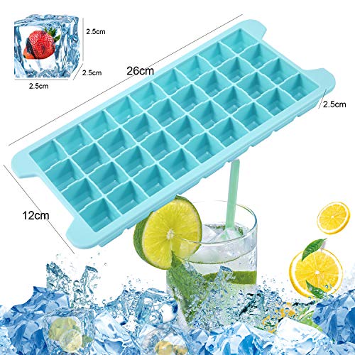 Wanap 3 stuks ijsblokjesvorm siliconen, 36-vaks ijsblokjeshouder om in te vriezen, 108 ijsblokjes voor koelkast… - Afbeelding 3