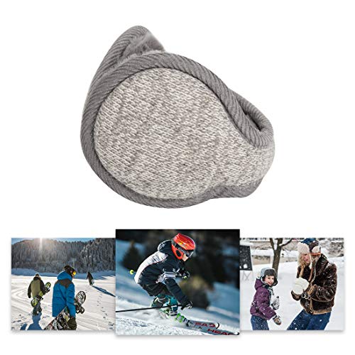 Surblue Unisex Warm Knit Earmuffs Foldable Cashmere Winter Fur Earwarmer, Grey #TOP4