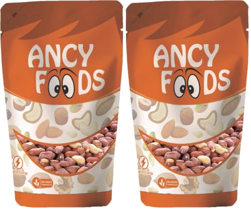 Image of Ancy Foods Dried Fruits Nuts And Seeds (Peanuts Roasted, 250g) (Pack of 2)