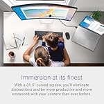 Dell S3222HN Curved Monitor - 31.5-inch FHD (1920x1080) 75Hz 4Ms 1800R Curved Display, HDMI Connectivity, AMD FreeSync Technology, Tilt Adjustability - Silver - Image 2