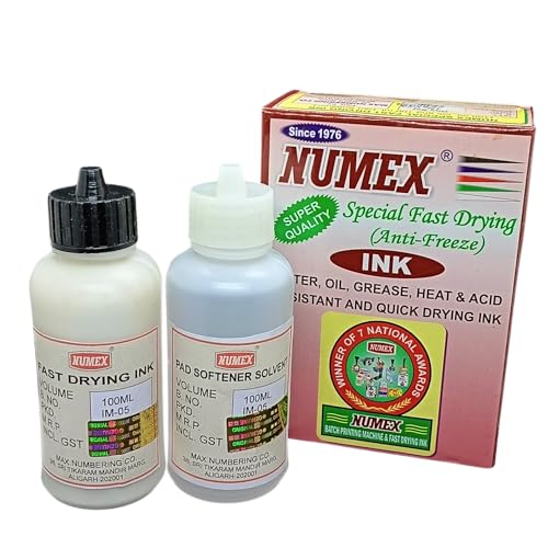 Image of NUMEX White Batch Printing Solution | Fast Drying & Permanent Marking | Ink + Softener Combo | AI Tested | Industrial Grade