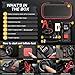 Nicholaus 12 V Car 8000 mAh Battery Jump Starter 2800A with 150psI Air Compressor, Safe Smart Light and Practical Edition QB08L, Portable Jump Box and Charger for 6.0L Gas and 3.0L Diesel Engines.