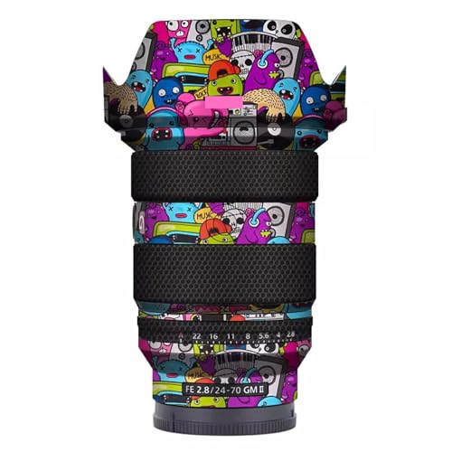 Autocollant objectif Sony FE 24-70 mm F2.8 GM II vinyle rose graffiti protection photo