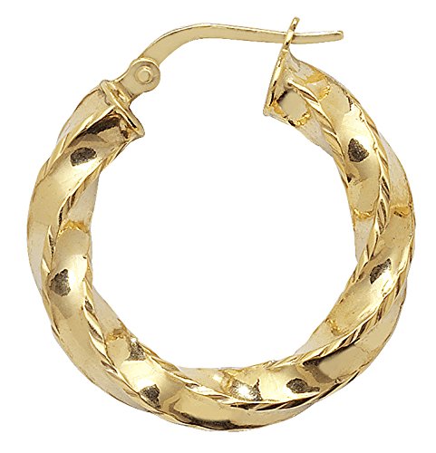 Boucles d'oreilles femme or jaune 9 carats créoles de toutes tailles