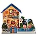 BTTNW Case delle Bambole Corredi di Legno Miniatura 3D della casa delle Bambole di DIY DIY con la casa Fatta a Mano Creativa della Luce del LED Legno Dollhouse Miniatura