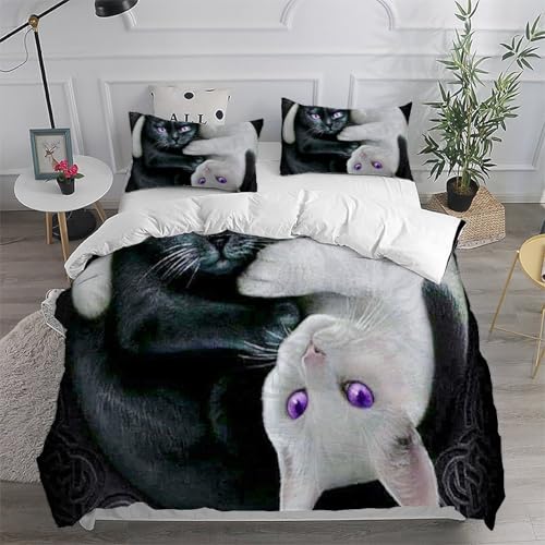 Housse de couette imprimé 3D animaux microglide super king pour lit d'adolescente - 6