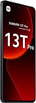Xiaomi 13T Pro - 12+512GB Smartphone, Leica Camera, 6.67" AMOLED CrystalRes 1.5K+144Hz Screen, Mediatek Dimensity 9200+, 120W Turbo Charging, 5000mAh Battery, Black (UK Version)