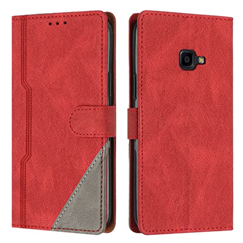 Radoo Funda para Samsung Galaxy Xcover 4 / 4S, Funda Cartera de Cuero Multifunción, Cierre Magnético, Flip PU Cuero Carcasa Magnético Caso Cartera Móvil Case para Samsung Galaxy Xcover 4 / 4S (Rojo)