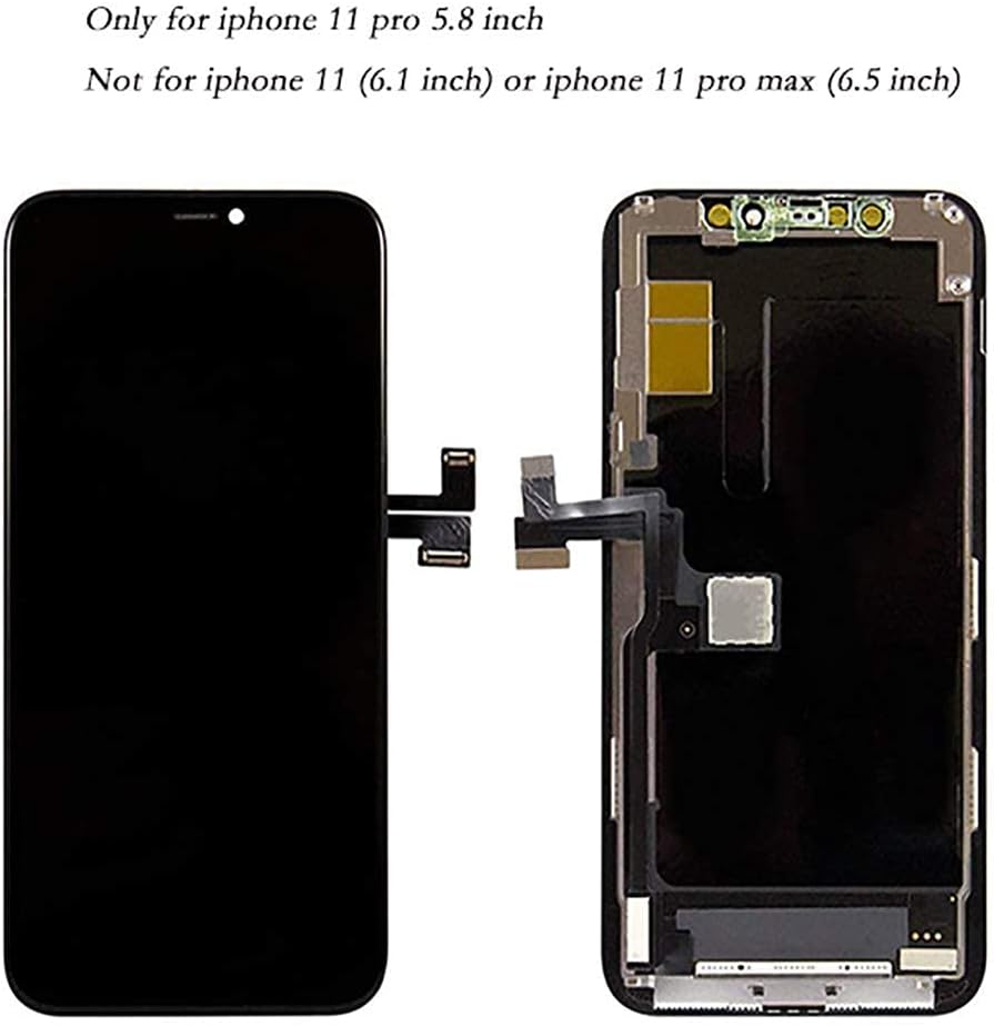 Flash Deals - 40% OFF CLWHJ Screen Replacement Compatible with iPhone 11 pro, Screen Replacement iPhone 11 Pro 5.8 inch (Model A2160, A2217, A2215) Touch Screen Display digitizer Repair kit Assembly (Black)