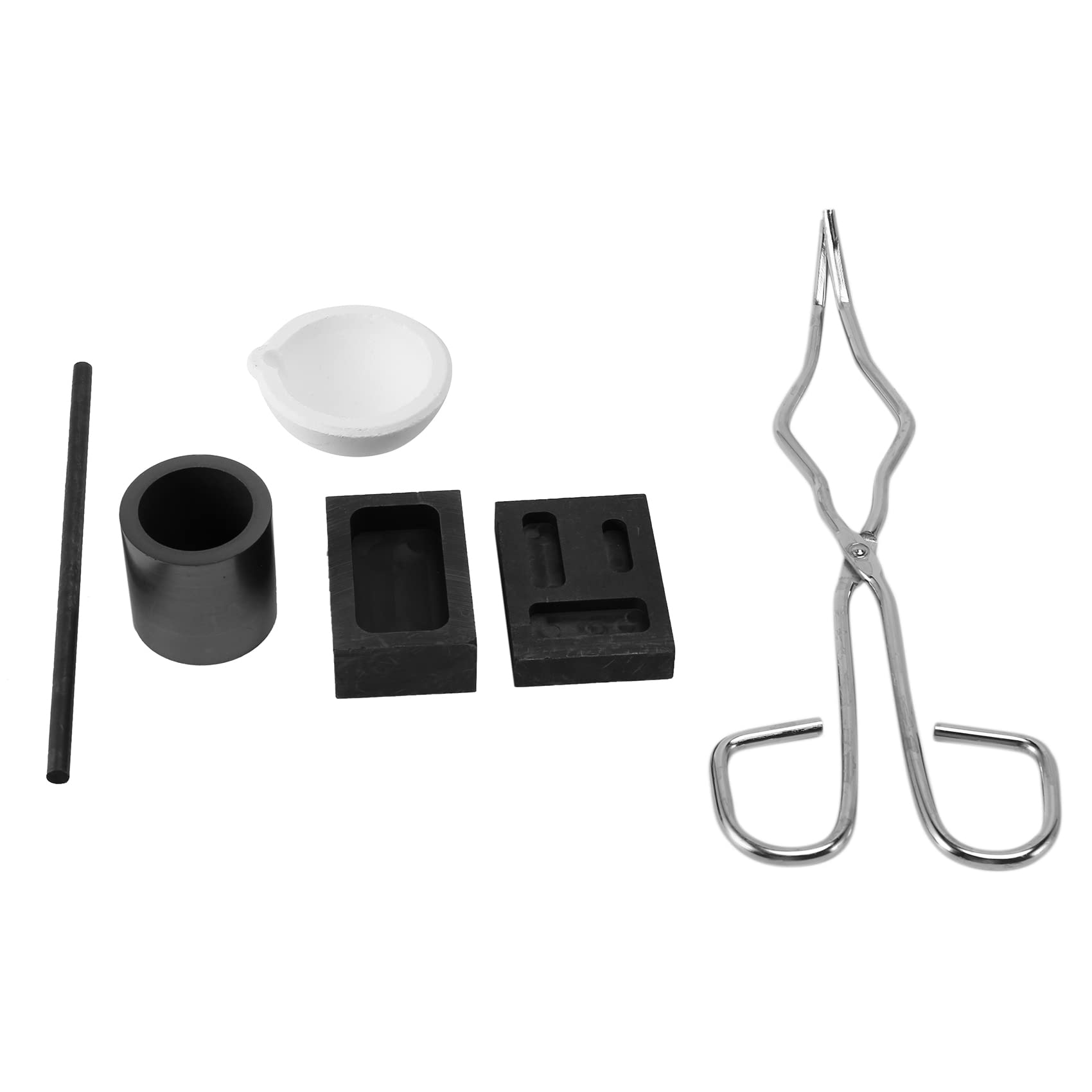 Lot de 6 poêles à fondre à la chaleur - Pour bijoux en métal et or - Godets en graphite - Pour faire fondre des bijoux - Pour une expérience chimique