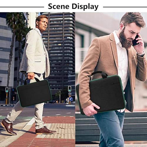 Image of Hseok Laptop Sleeve 13-14 Inch Case Briefcase Compatible with MacBook Neo Pro 14 M5 /M4 /M3 /M2 /M1, All Models 13.3 Mac Air /Pro, XPS 13 14, Most Popular 13 inch-14 inch Notebooks,BK01GR01