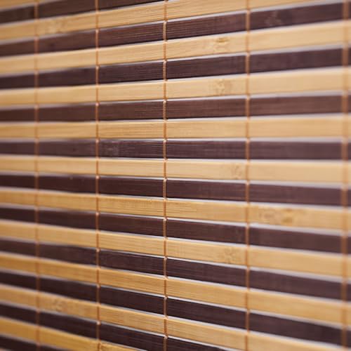 Homestyle4u Paravent Raumteiler in XL Größe, Bambus 4-teilig, Faltbar, 2m Höhe, Holz Braun, Sichtschutz Trennwand für Wohnzimmer