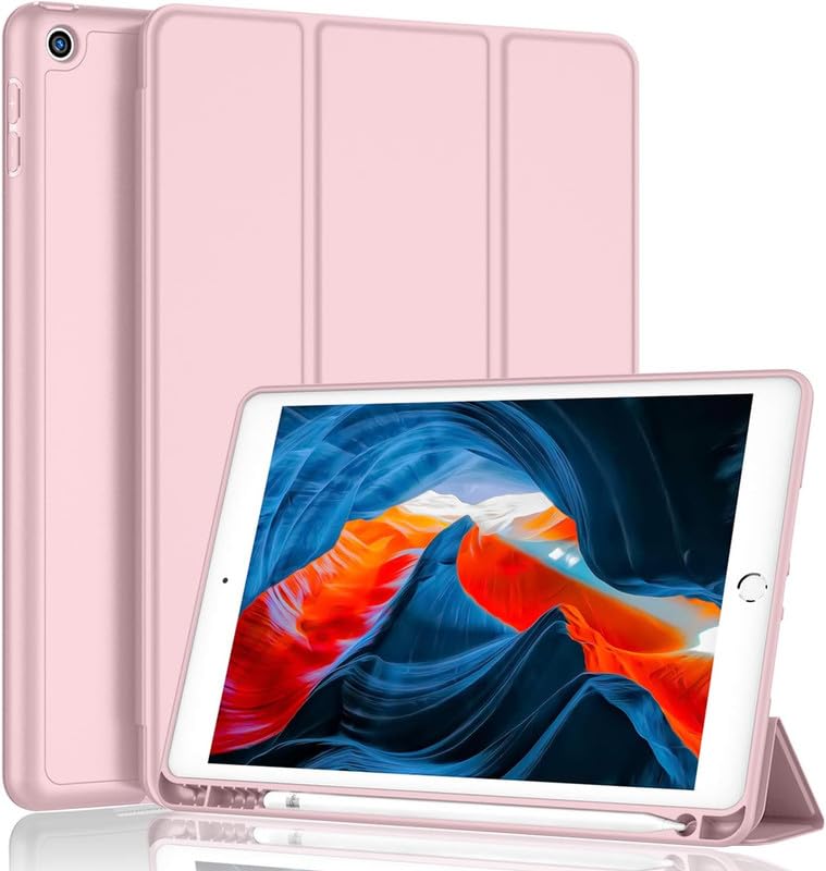 Tablet Case Cover for Apple iPad Pro 11 inch (2nd|3rd|4th Gen) [Auto Sleep/Wake Cover] [Pencil Holder] [Trifold Stand] – Pink