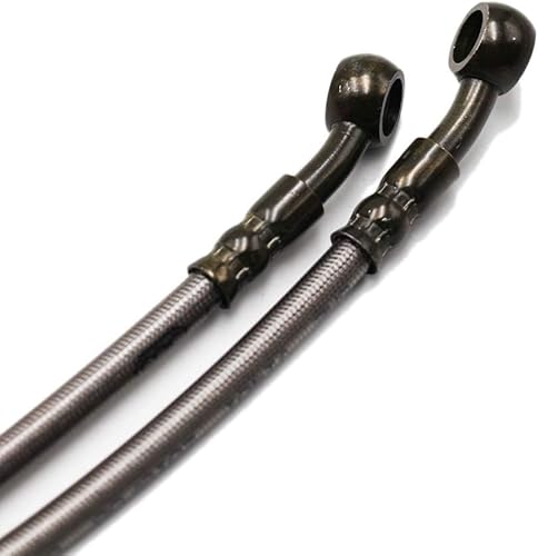 Vista 28 de PRO BAT Tubería de manguera de freno hidráulica trenzada para chino GY6 Scooter ATV Dirt Bike Go Kart 0.394 in Banjo extremos (39.4 pulgadas/39.4 in)