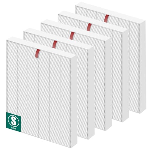 APPLIANCEMATES 5-Pack C545 HEPA Replacement Filter for Winix Filter S 1712-0096-00, Ture HPEA Filter S Only