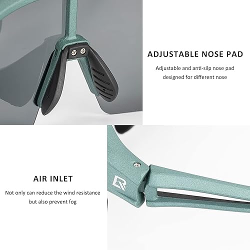 Miniatura 5 de ROCKBROS Gafas de sol polarizadas para hombres y mujeres protección UV gafas de sol deportivas