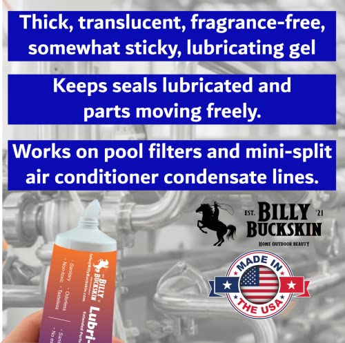 Lubri-Whiz Plus, Food Grade Grease, O-Ring Lubricant, Food Safe Machine Lubricant, 1 X 4 Ounce Tube, By Billy Buckskin Co. #TOP1