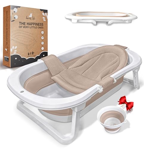 XXL Babywanne faltbar FawnsLife - faltbare badewanne baby mit bequemen Sitz...