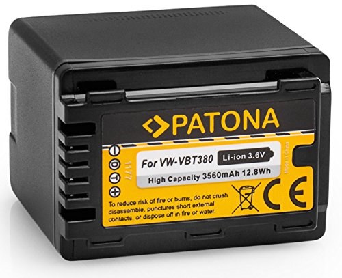 Batería PATONA VBT190 VW-VBT380 soluciona el apagado repentino de tu videocámara