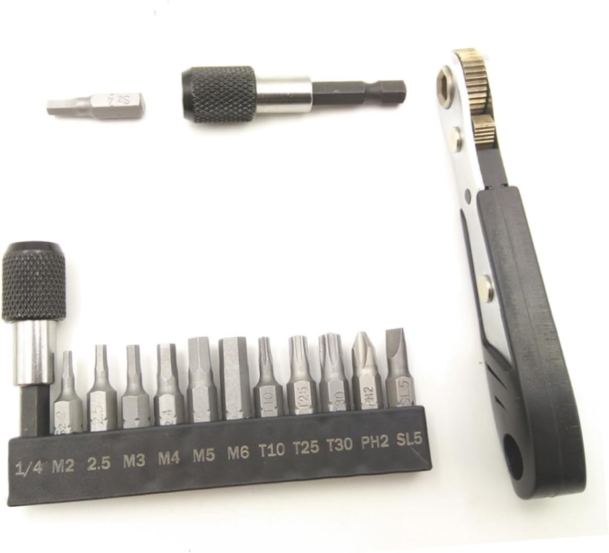 Bike Repair Tool Wrench Set 25 3 4 5 6 8mm for Riders | Metal and Plastic EVA, Silver Finish, Wide Tooth Groove, Stable Performance for Bike Repair and Factory