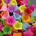 Assorted Frosted Acrylic Lucite Bell Flower Beads for Jewelry Making - 14mm (Colorful Multicolor)
