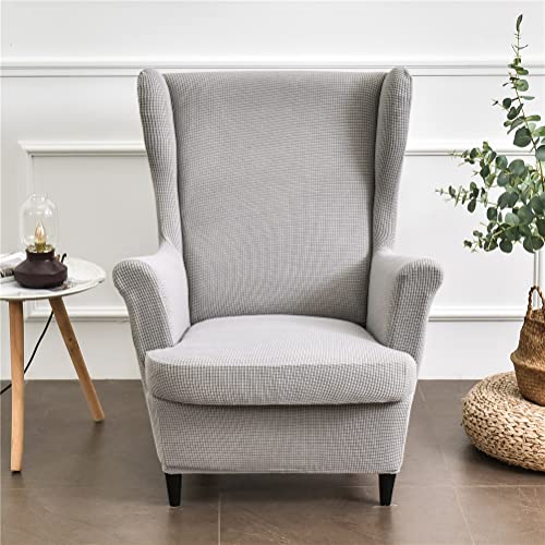 Highdi Wingback Chair Covers 2 Piece Stretch Wing Chair Slipcover - Image 3