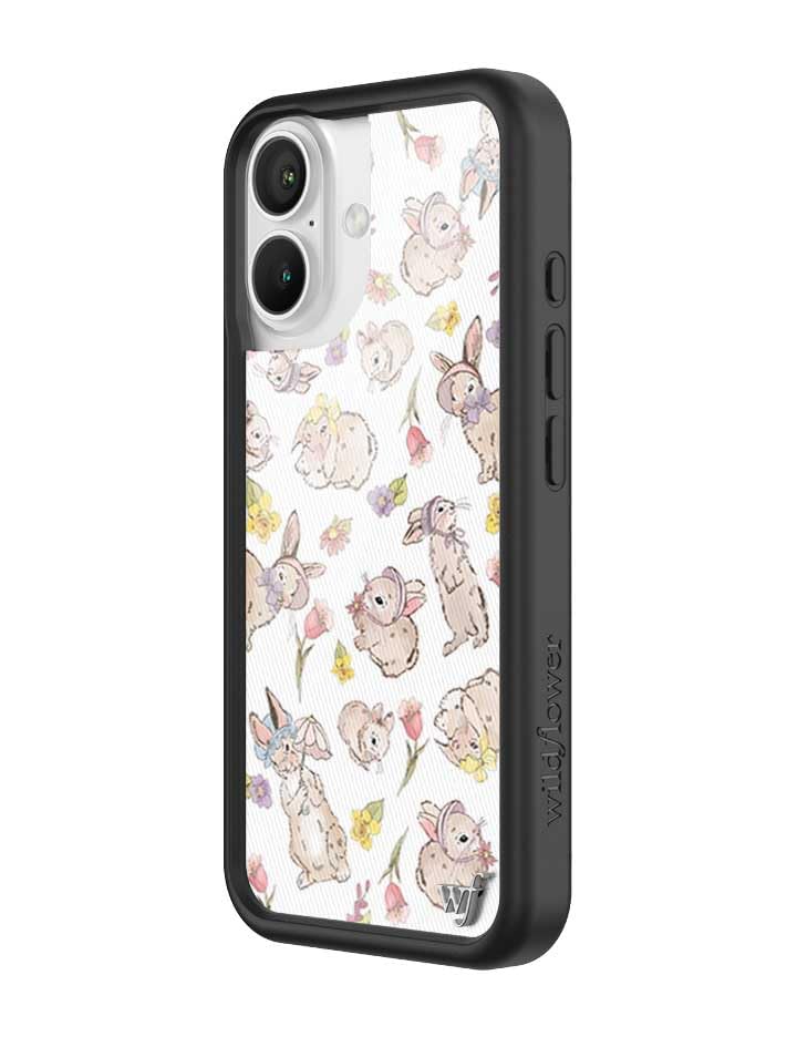 Image of Wildflower Cases - Compatible with iPhone 16 | Protective Bumper, 6.5ft Drop Test Certified, Women Owned Small Business | Bunnies in Bonnets