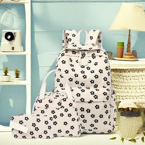 LEDAOU Mochila para meninas, mochila escolar, mochila infantil para adolescentes, conjunto de mochil