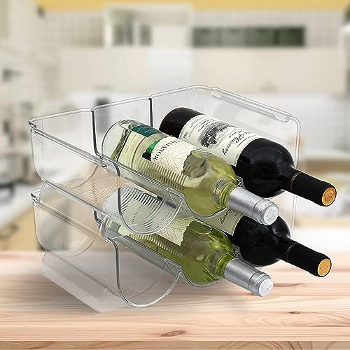 OKITCHEN Set of 2 Stackable Tabletop Wine Rack, Free-Standing Counter