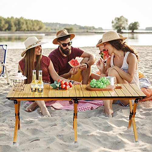 Portable Picnic Table, 4Ft Low Height Portable Folding Travel Camping Table For Outdoor/Indoor Picnic, Bbq And Hiking With Carry Bag, Multi-Purpose For Patio, Garden, Backyard, Beach #TOP5