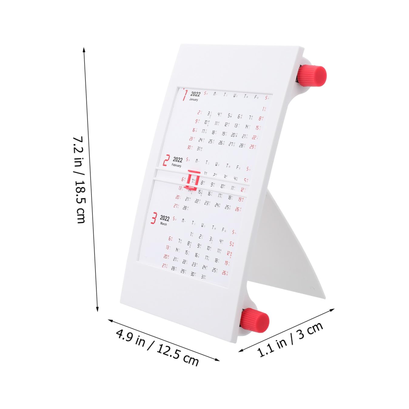 VILLCASE 3 Pz calendario decorazioni per la tavola Decorazioni per la scrivania dell'ufficio l'arredamento dell'ufficio culla cam roll arredamento della casa calendari domestici plastica