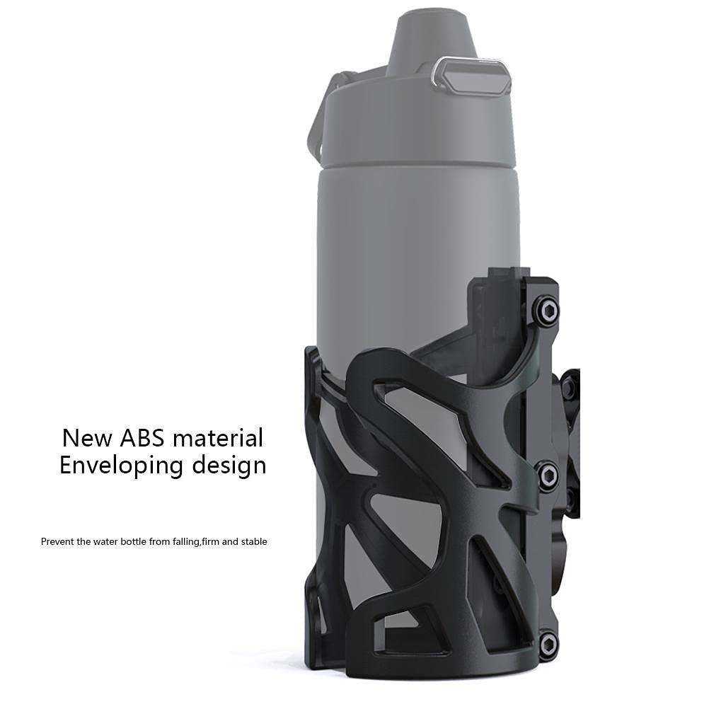 Water Cup Holder Lightweight Aluminum Alloy Cup Cage 0for Screws and Tool Drink Cages for Outdoor Activities Motorcycle CyclinWater Bottle Cages (Black)