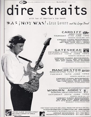 Dire Straits 1992 UK Tour - Mini Poster/Magazine Clipping
