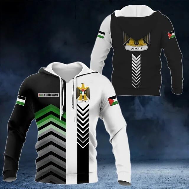 SA-PRO - HX Palestine Hoodies National Emblem Fashion Splicing 3D Printed Hoodie Sportswear Casual Sweatshirt Men Clothing DropЅһiρρiпɡ (Hoodie-10 Asian Size XL)