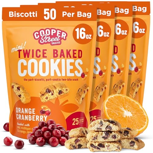 Image of Cooper Street Orange Cranberry Mini Biscotti Cookies, 1 lb, 4ct