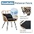 JOIVI Outdoor Dining Set for 6, 7-Piece Patio Table and Chairs Set, Patio Outdoor Furniture Set with Extendable Dining Table for Porch, Deck, Bistro, Backyard, Garden, Black