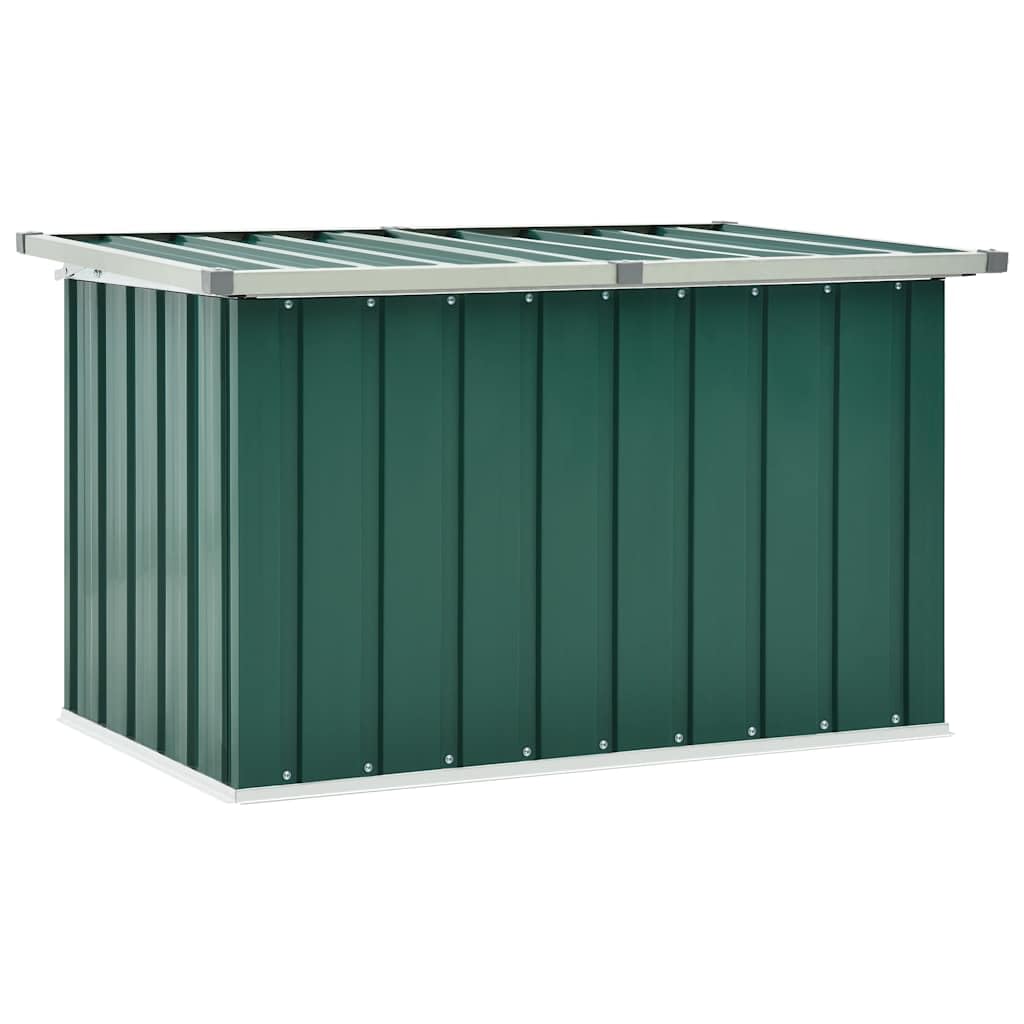 Contenitore da giardino verde, 109 x 67 x 65 cm, elegante e spazioso, in robusto acciaio zincato, per interni ed esterni, ideale per cuscini, attrezzi, giocattoli