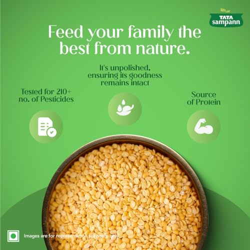 Image of Tata Sampann Organic Unpolished Moong Dal, 500g