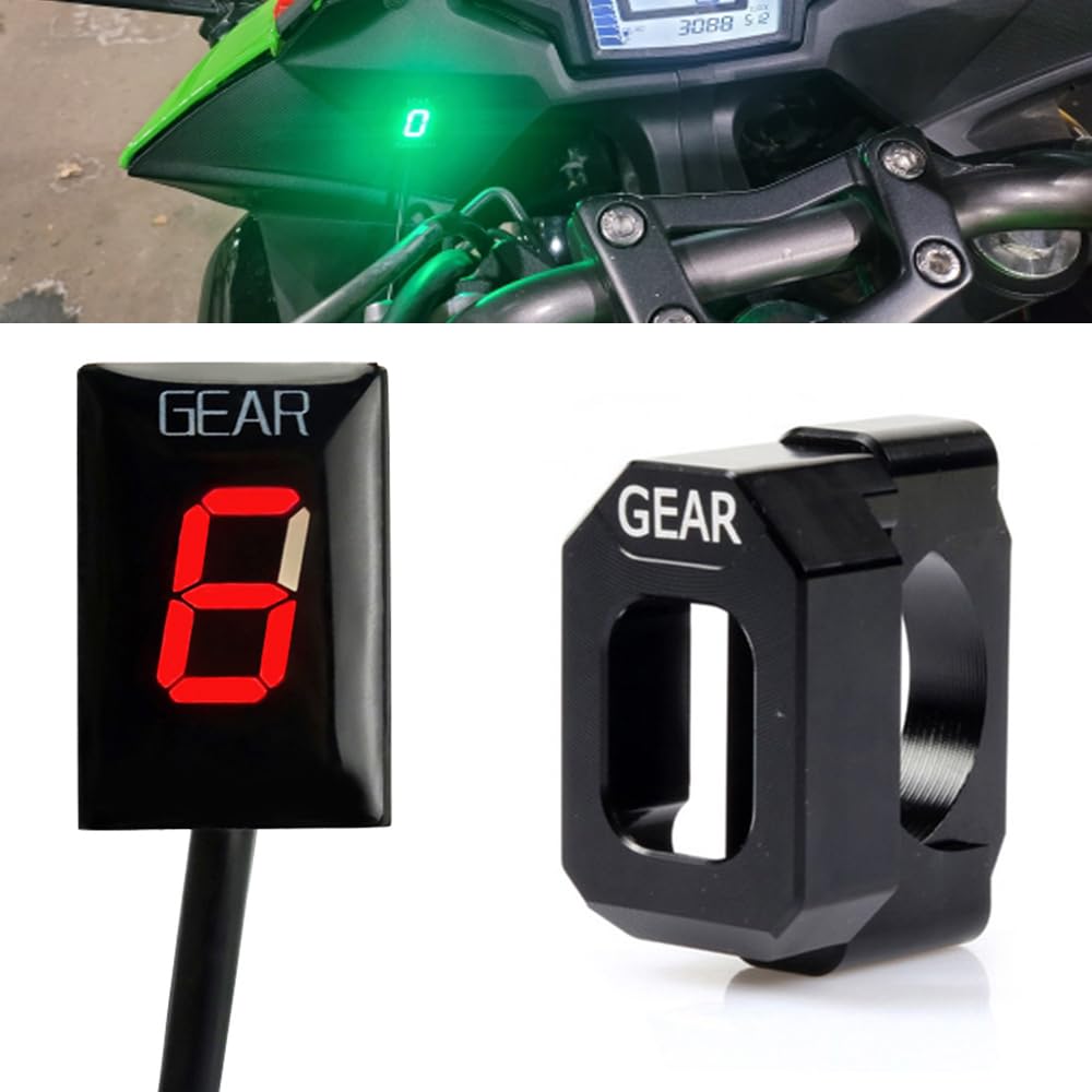 1-6 Speed LED Digital Gear Indicator Display Meter Waterproof for ER6N Z1000 SX Ninja 400 650 Z800 Z750 Versys 650 Z650 W800 Ninja 300 Vulcan