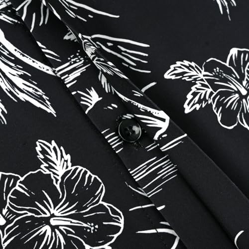 Image of Hawaiian Shirt for Men Tropical Shirts Summer Beach Button Down Short Sleeve Luau Aloha Floral Cruise Vacation Outfit 2026
