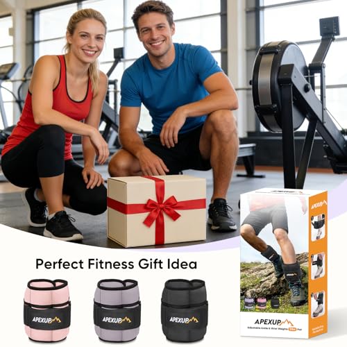 Image of APEXUP Adjustable Ankle Weights for Women and Men, Modularized Leg Weight Straps for Yoga, Walking, Running, Aerobics, Gym, Physical Therapy