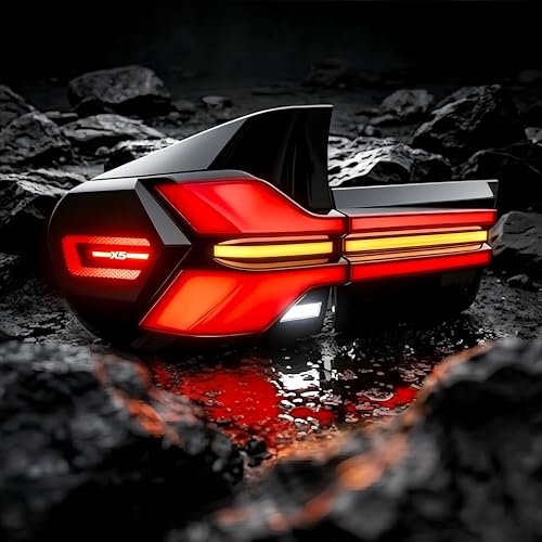 Full Sequential Led tail Lights Fit for 2007 2008 2009 2010 2011 2012 2013 BMW X5 E70, Starting Animated, Dynamic Turn Signal Lights, Reverse Lights Rear Fog Lights Assembly Replacement 1 Pair, Smoked